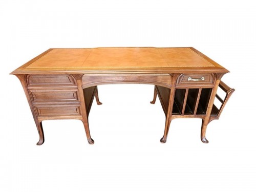 Antiquités - Abel Landry - Grand bureau Art nouveau double face