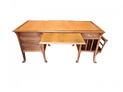 Antiquités - Abel Landry - Grand bureau Art nouveau double face