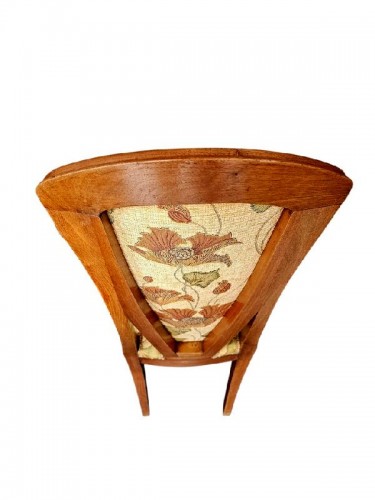 Antiquités - Louis Majorelle - Paire de chaises Art nouveau "Chicorée"