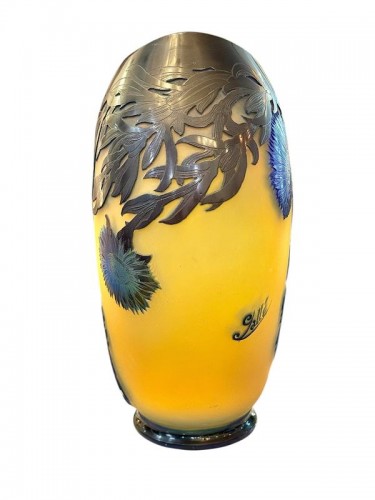 Verrerie, Cristallerie  - Emile Gallé - Vase Art nouveau "Ficoïdes Marins"