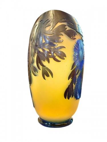 Emile Gallé - Vase Art nouveau "Ficoïdes Marins" - Antiquités Art Nouveau