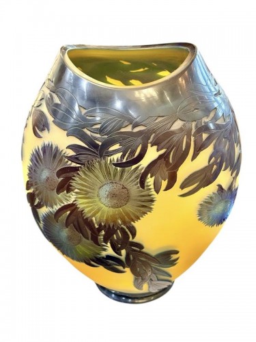 XXe siècle - Emile Gallé - Vase Art nouveau "Ficoïdes Marins"
