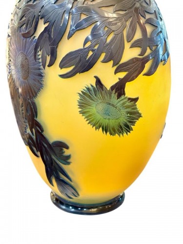 Antiquités - Emile Gallé - Vase Art nouveau "Ficoïdes Marins"