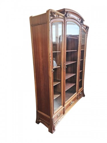 Mobilier Bibliothéque, vitrine - Louis Majorelle - Bibliothèque Art Nouveau "Lilas"