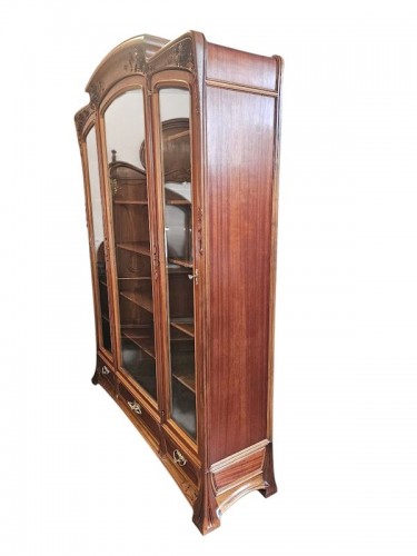 Louis Majorelle - Bibliothèque Art Nouveau "Lilas" - Antiquités Art Nouveau