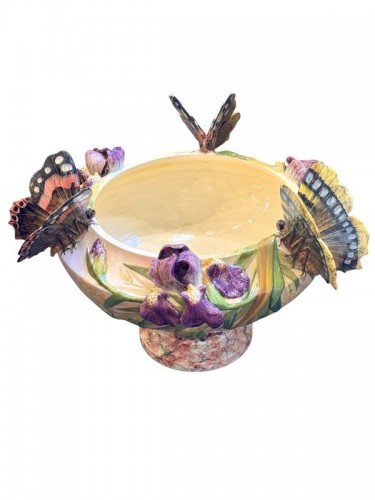 Delphin Massier Grand Complet Art Nouveau "Paon et Papillons" - Art nouveau