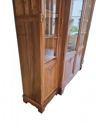 XXe siècle - Importante Bibliothèque Art Nouveau "Aux Orchidées"
