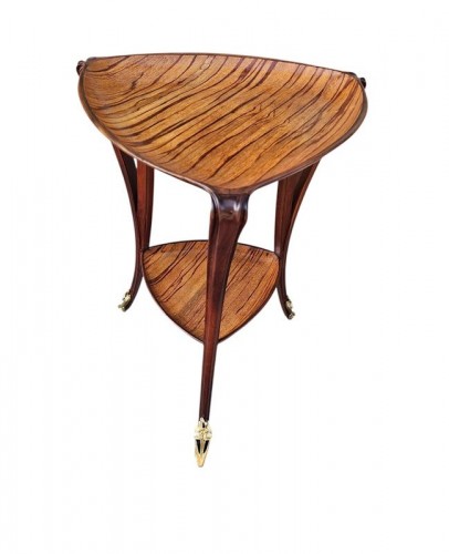 XXe siècle - Louis Majorelle - Guéridon tripode Art nouveau "Sagittaires"