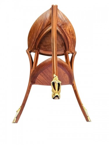 Antiquités - Louis Majorelle - Guéridon tripode Art nouveau "Sagittaires"
