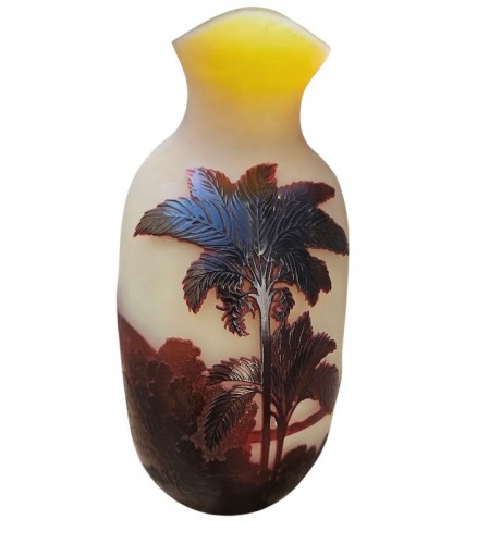 Emile Gallé -  Important Vase "Rio de Janeiro" - Antiquités Art Nouveau
