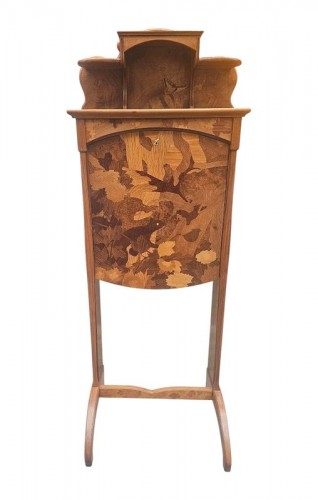 Louis Majorelle - Billet doux Art nouveau "Ecureuil et papillons"