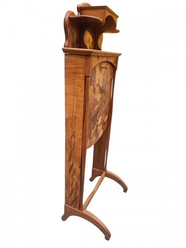 Mobilier Bureau et Secrétaire - Louis Majorelle - Billet doux Art nouveau "Ecureuil et papillons"