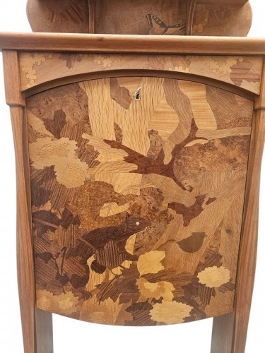 Louis Majorelle - Billet doux Art nouveau "Ecureuil et papillons" - Antiquités Art Nouveau