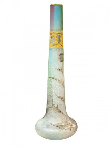 Daum Nancy - Monumental vase Art nouveau "Aux chardons" - Art nouveau