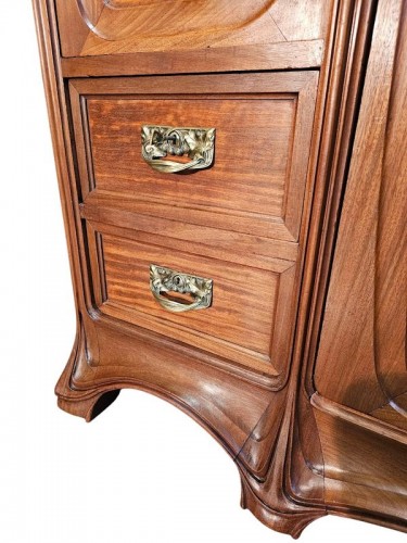 Art nouveau - Camille Gauthier - Bibliothèque Art nouveau "Feuilles de Platanes"