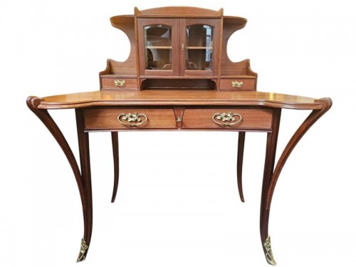 Louis Majorelle - Bureau à gradin Art nouveau "Aux Trèfles" - Mobilier Style Art nouveau