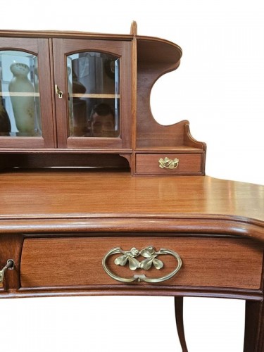XXe siècle - Louis Majorelle - Bureau à gradin Art nouveau "Aux Trèfles"
