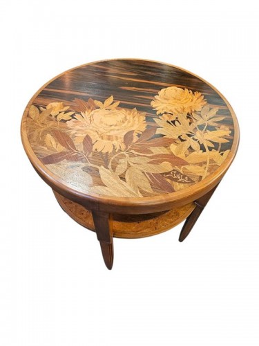 Emile Gallé - Table basse "Pivoines"