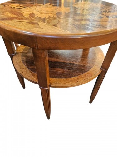 Emile Gallé - Table basse "Pivoines" - Antiquités Art Nouveau