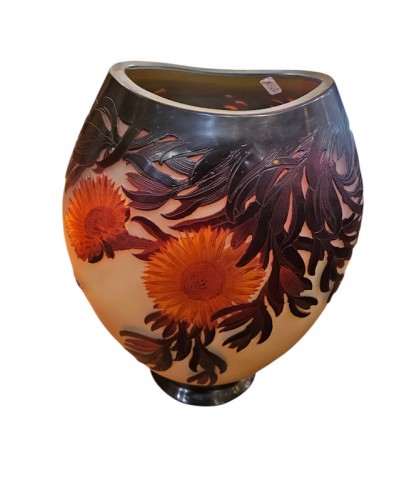 Verrerie, Cristallerie  - Emile Gallé - Important Vase "Ficoïdes Rouges"