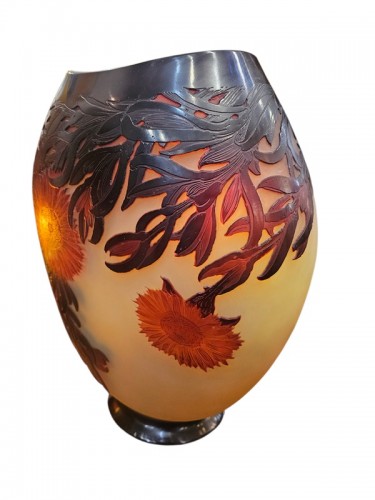 XXe siècle - Emile Gallé - Important Vase "Ficoïdes Rouges"