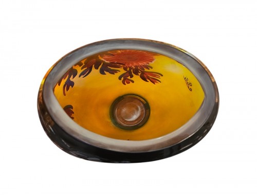 Antiquités - Emile Gallé - Important Vase "Ficoïdes Rouges"