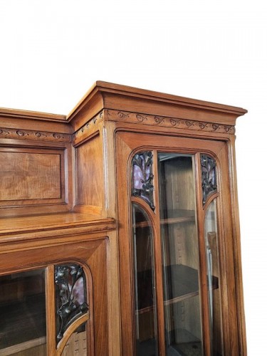 20th century - Louis Majorelle – Bookcase "Ginkgo Biloba" Art Nouveau