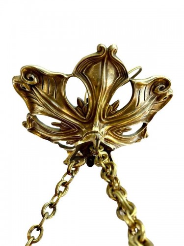 Emile Gallé – Lighting bowl "Prunus" Art Nouveau - Lighting Style Art nouveau