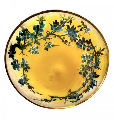 Emile Gallé – Lighting bowl "Prunus" Art Nouveau - Art nouveau