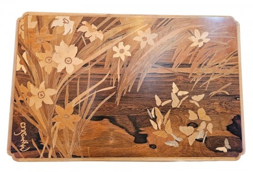 Art nouveau - Emile Gallé – Set of nesting tables "The Four Seasons" Art Nouveau