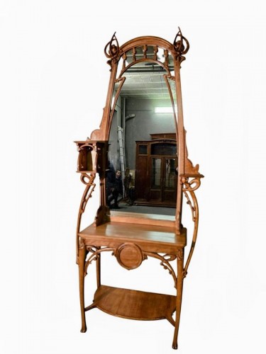 Louis Brouhot - Console Art nouveau "Iris" - Mobilier Style Art nouveau