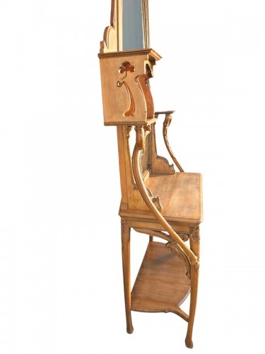 Louis Brouhot - Console Art nouveau "Iris" - Antiquités Art Nouveau