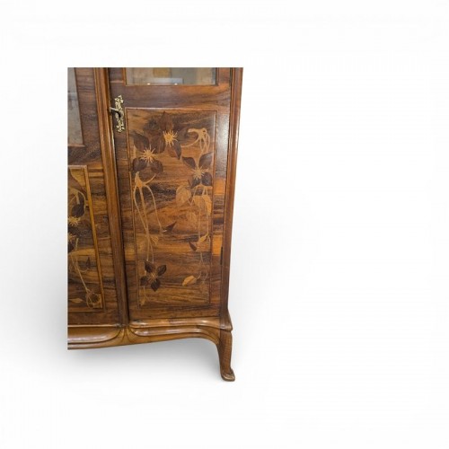 Art nouveau - Camille Gauthier (1870-1963) — Art Nouveau Display Cabinet “Clématites”