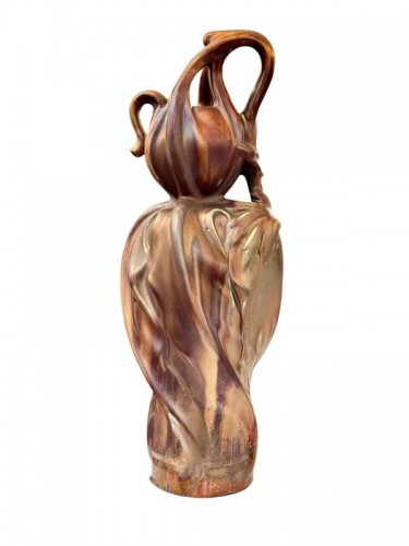 Ernest Bussière (1863–1913) — Art Nouveau Vase “Réceptacle”, circa 1900–1910