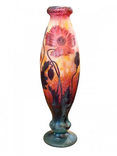Daum Nancy - Important vase Art nouveau "Pavots"