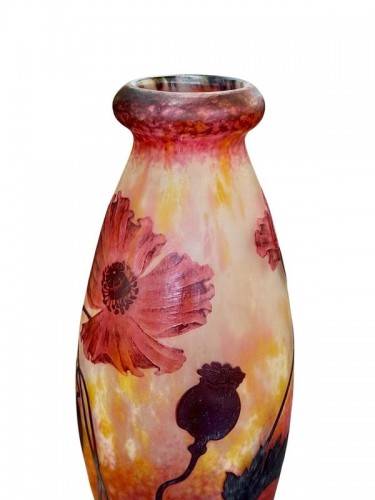 XXe siècle - Daum Nancy - Important vase Art nouveau "Pavots"