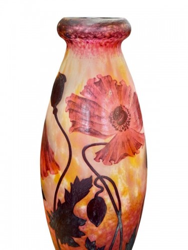 Art nouveau - Daum Nancy - Important vase Art nouveau "Pavots"