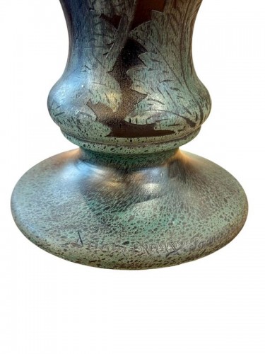Antiquités - Daum Nancy - Important vase Art nouveau "Pavots"