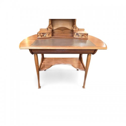 Antiquités - Louis Majorelle - Bureau Art nouveau "Glycine"