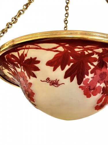 Emile Gallé - Lustre Art nouveau "Aux Grenades" - Art Déco