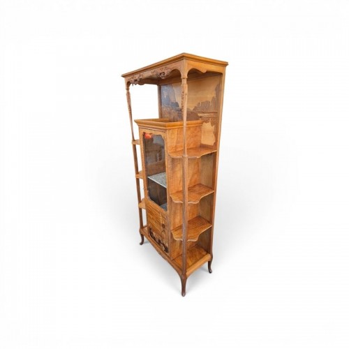 Mobilier Bibliothéque, vitrine - Louis Majorelle - Vitrine Art Nouveau "Clématites"