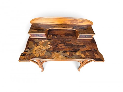 Mobilier Bureau et Secrétaire - Emile Gallé - Bureau "Hydrangea et Papillons"