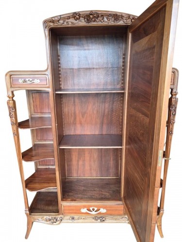 Antiquités - Louis Majorelle - Cabinet Art nouveau "Chèvrefeuille et Digitales"