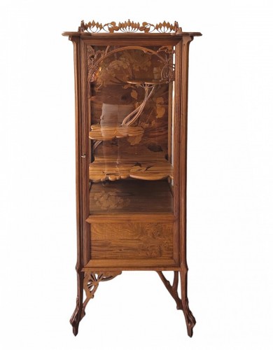 Emile Gallé -Vitrine Art nouveau "La Berce des Près"