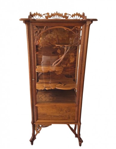 Emile Gallé -Vitrine Art nouveau "La Berce des Près" - Mobilier Style Art nouveau