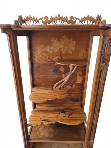 XXe siècle - Emile Gallé -Vitrine Art nouveau "La Berce des Près"