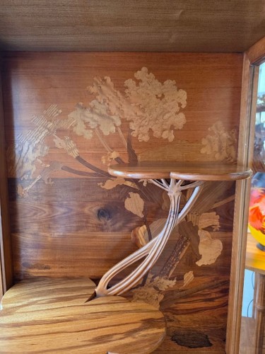 Emile Gallé -Vitrine Art nouveau "La Berce des Près" - Art nouveau