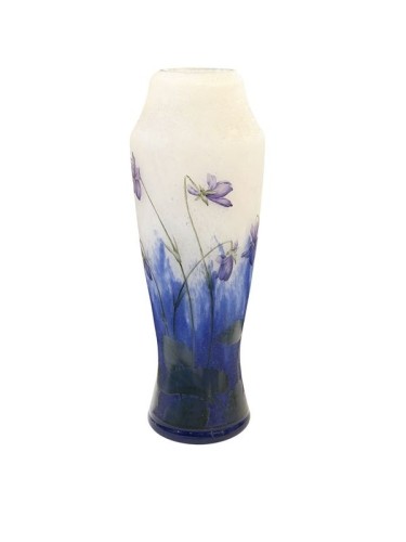 Daum Nancy – Art Nouveau “Violets” Vase - Glass & Crystal Style Art nouveau