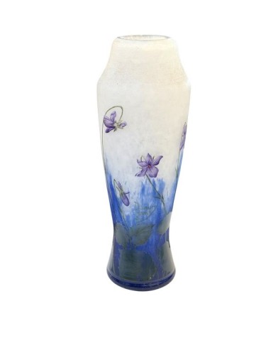 Glass & Crystal  - Daum Nancy – Art Nouveau “Violets” Vase