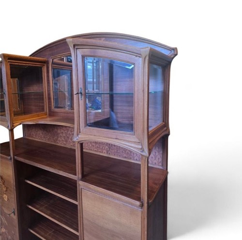 Antiquités - Louis Majorelle – Art nouveau “Daisies and Butterflies” Display Cabinet
